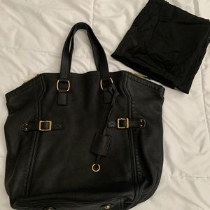 Ysl black leather tote❤️